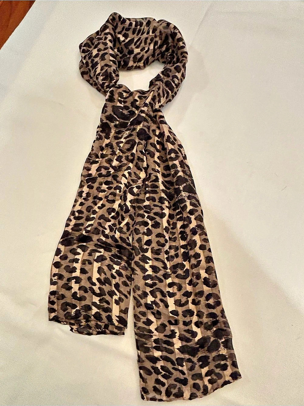 Silk Animal Print Scarf
